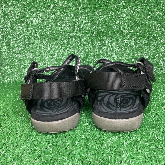 Merrell Womens Terran 3 Cush Cross J002704 Black Hook And Loop Sport Sandal Sz 7 - Picture 5 of 8